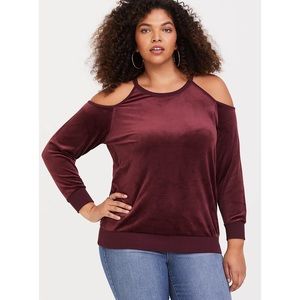 BNWT PORT ROYALE COLD SHOULDER SWEATSHIRT